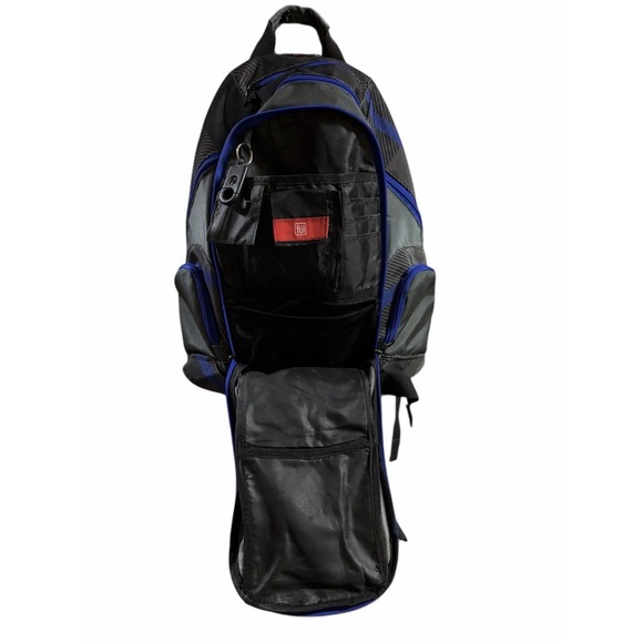 FŪL‎ Overton Backpack 20" Gray Blue Audio Port  Padded Vented Back Panel - Picture 4 of 14